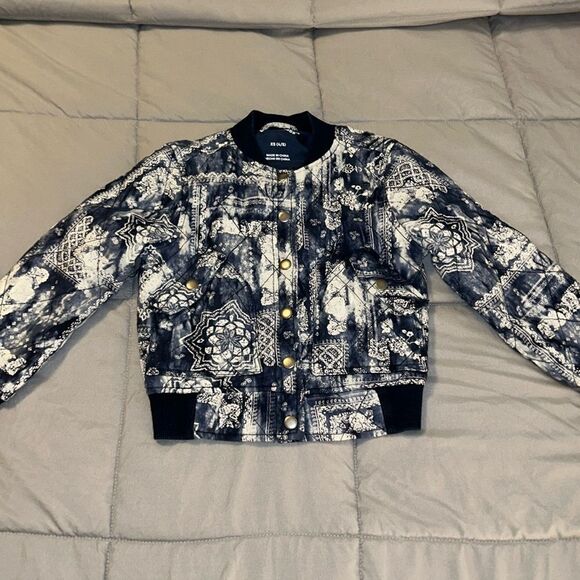 Girls 4/5 art class quilted floral button jacket - Picture 1 of 3